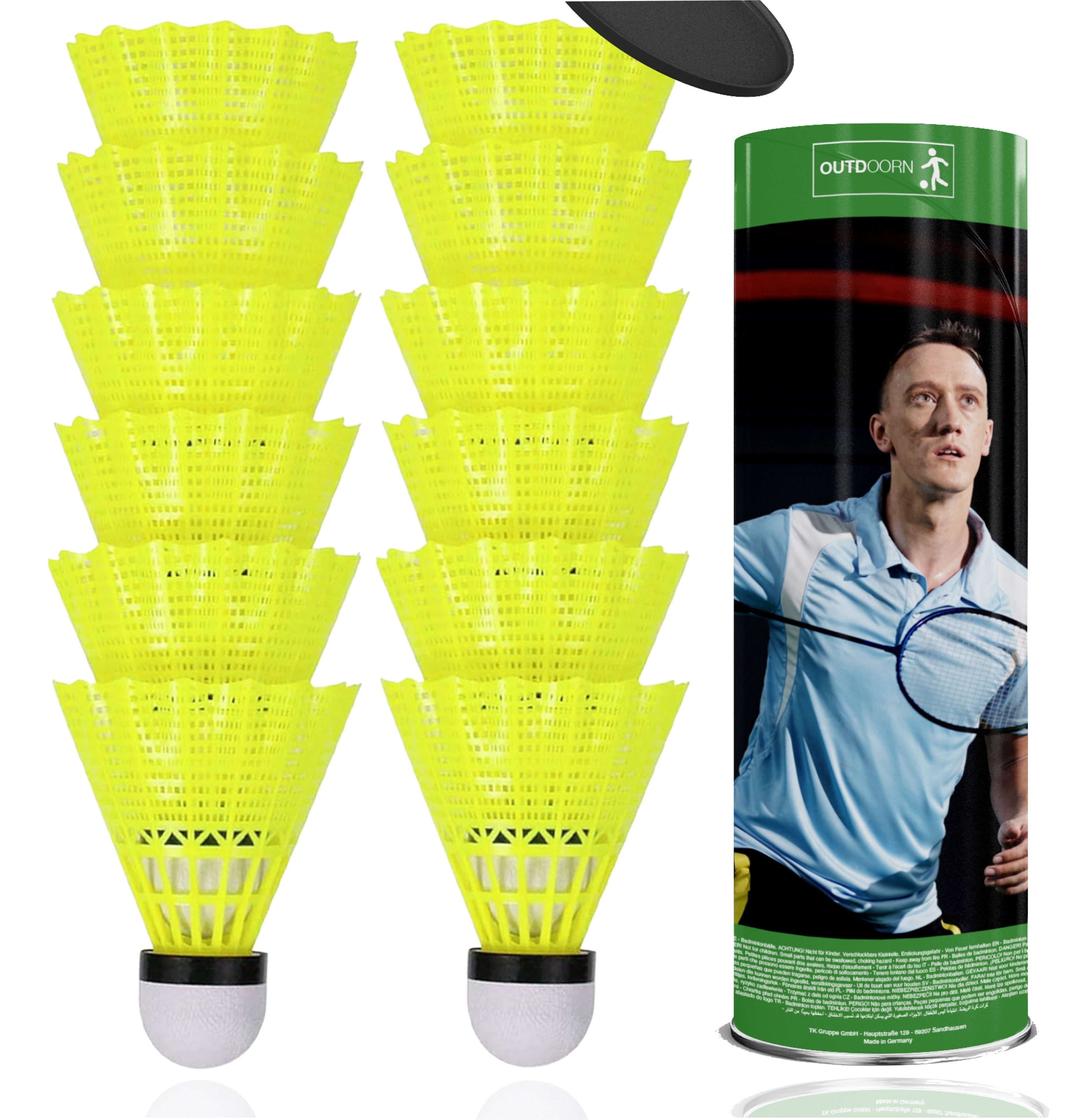 Federball gelb für Badminton: Für Training und Wettkampf - Badmintonbälle