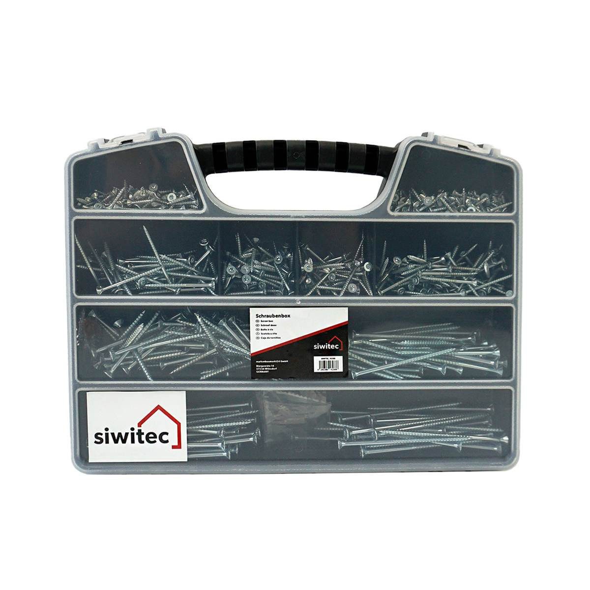 siwitec Schrauben-Set siwitec Schraubenbox 600-teilig Holzschrauben mit Senkkopf, Torx Bits