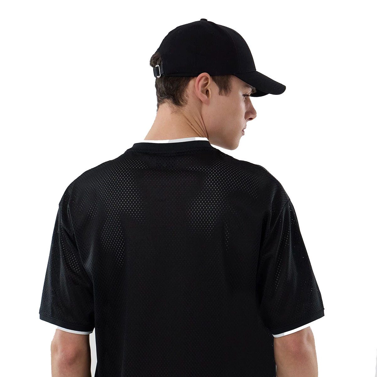 New Era T-Shirt Mesh Oversized NBA Brooklyn Nets Logo