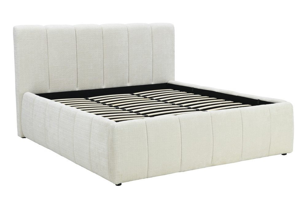 riess-ambiente Boxbett ADLON 180x200cm beige -Chenille, Bettkasten, Kopfteil, Lattenrost, FSC (Einzelartikel, 1-St), Doppelbett mit Stauraum - ideal für moderne Gäste- und Schlafzimmer