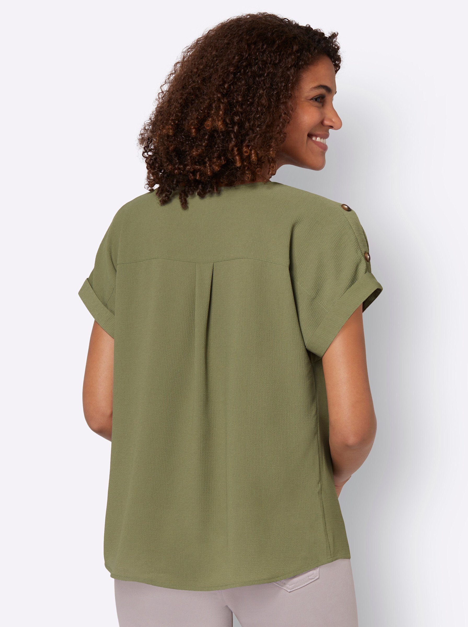 khaki WEIDEN WITT Klassische Bluse