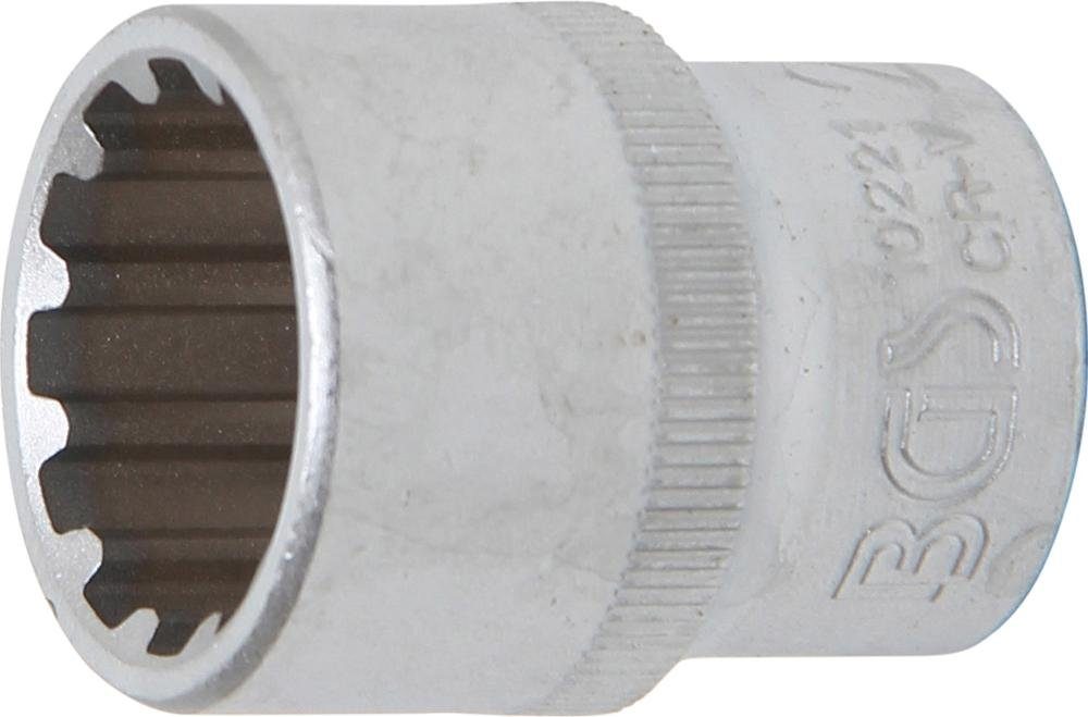 BGS technic Steckschlüssel Steckschlüssel-Einsatz Gear Lock, Antrieb Innenvierkant 12,5 mm (1/2), SW 21 mm