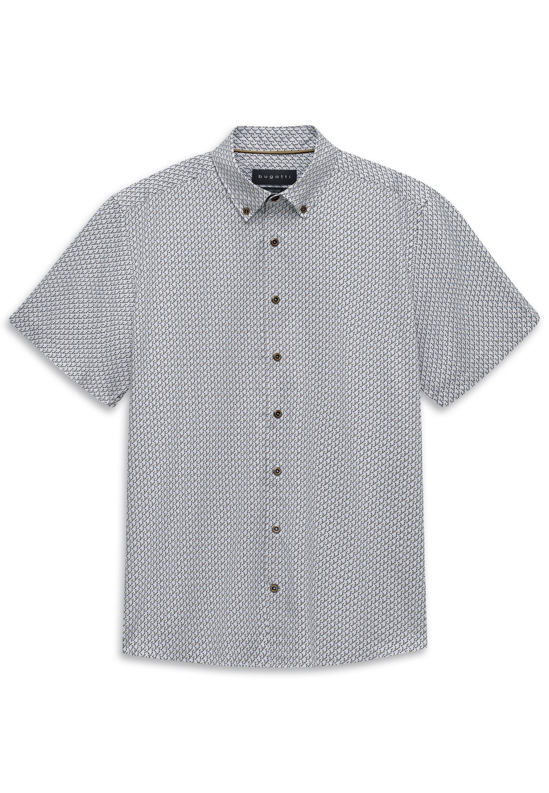 bugatti Kurzarmhemd elegant mit Allover-Muster
