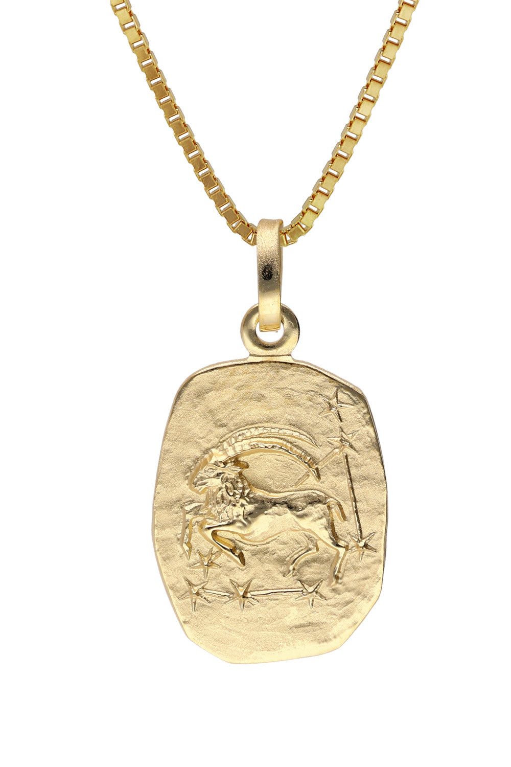 trendor Kette mit Anhänger Steinbock Sternzeichen Gold 333 mit vergoldeter günstig online kaufen