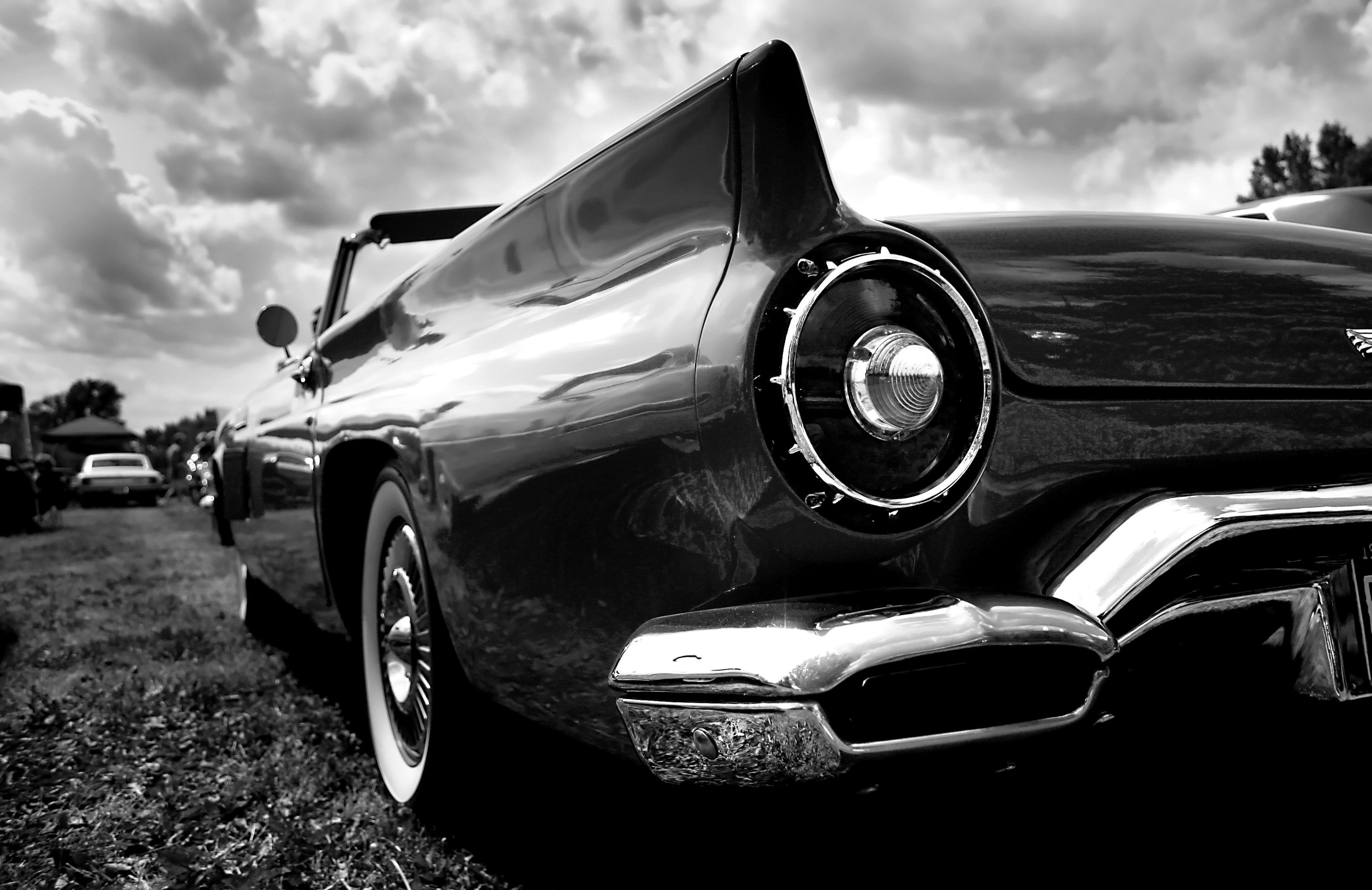 Fototapete Auto Schwarz & Weiß