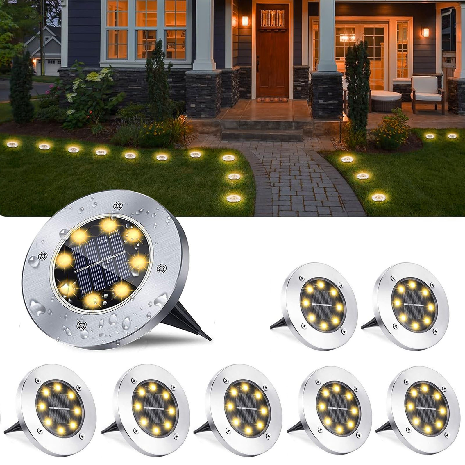 oyajia LED Solarleuchte 8er Set LED günstig online kaufen