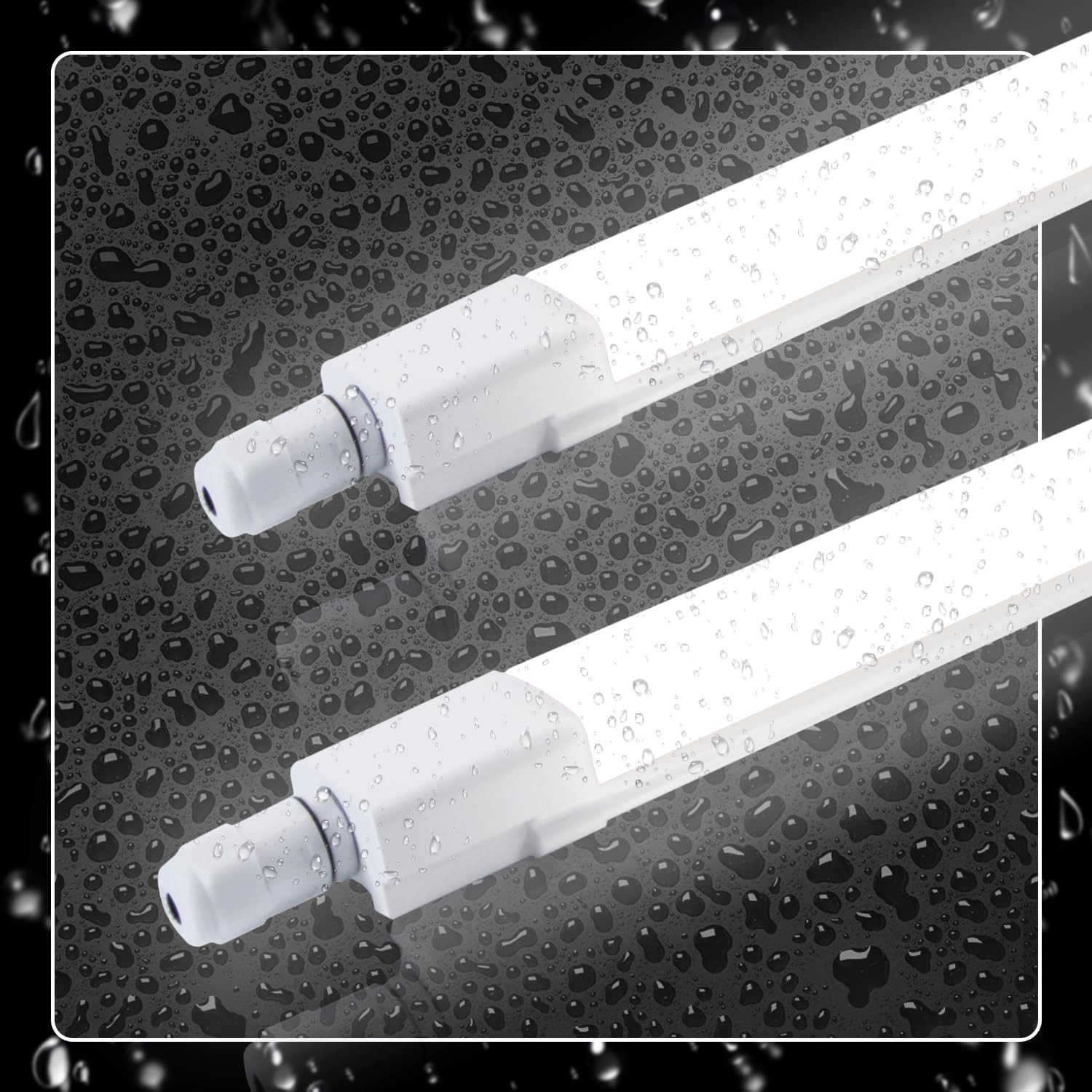 Nettlife LED Deckenleuchte Outdoor 120CM Neutralweiß 4000K Deckenlampe Weiss, LED fest integriert, Neutralweiß