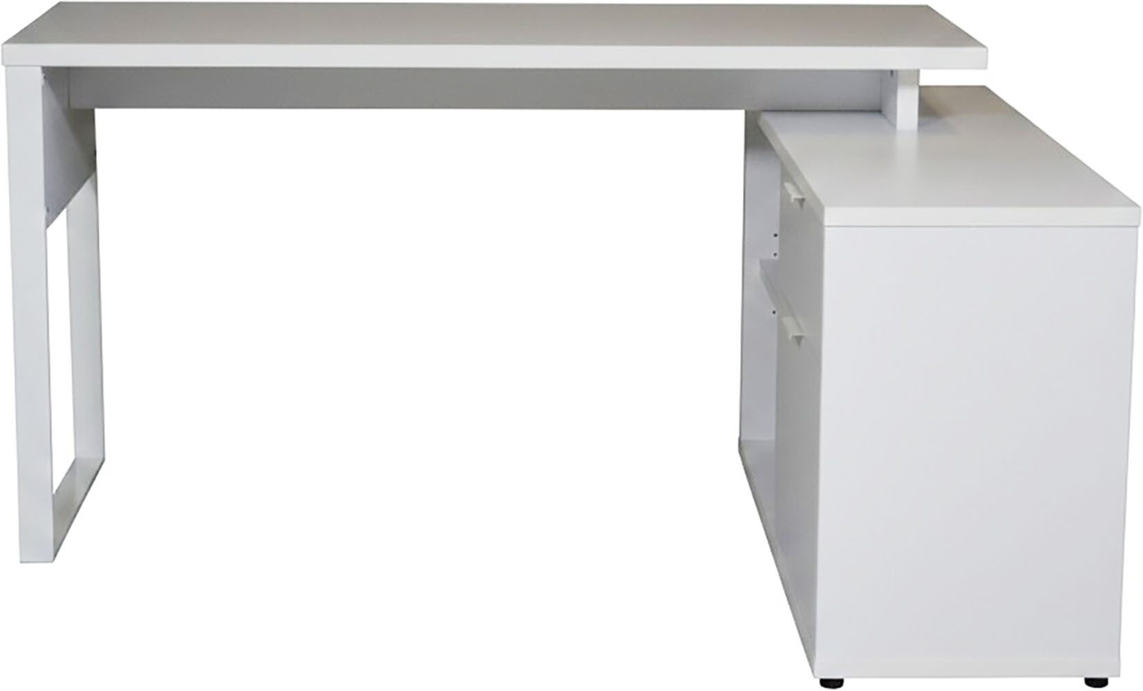 Jahnke Eckschreibtisch LOOP C 150 E (1-St), Eckschreibtisch, wechselseitig montierbar, viel Stauraum, B: 150 cm