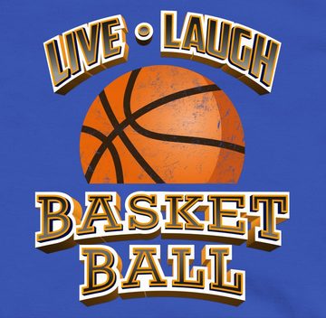 Shirtracer Hoodie Live Laugh Basketball Vintage Kinder Sport Kleidung