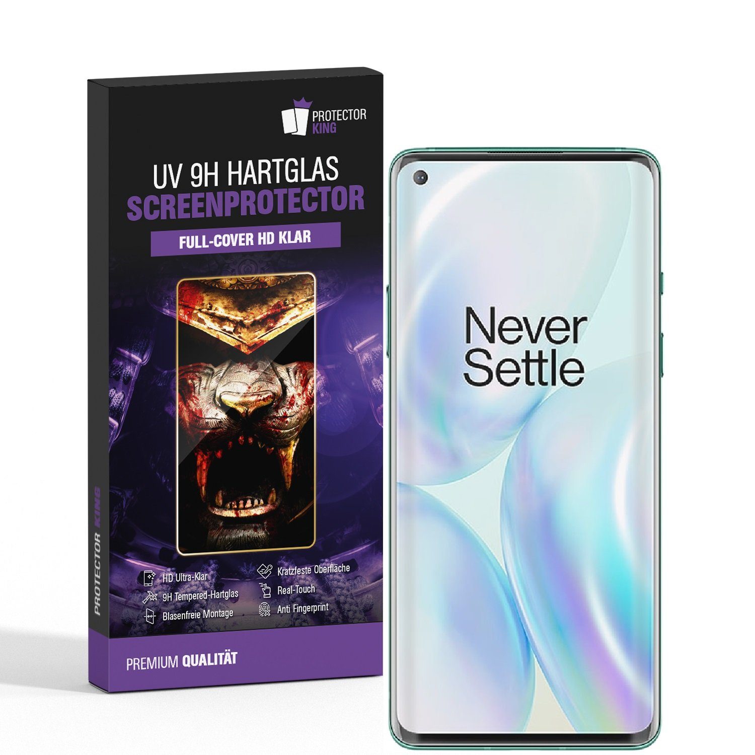 Protectorking Displayschutzfolie 2x 9H Panzerglas HD klar Tempered Glass Displayschutz Screen-Protector für Oneplus 7T Pro, 2-Stück, 2 Stück, Displayschutzglas, Schutzglas Echtglas Tempered 9H Härte HD-KLAR