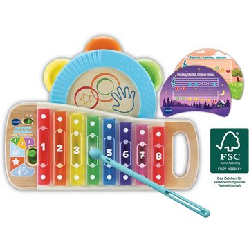 Vtech® Lernspielzeug Interaktives Holz-Xylofon mit Tamburin