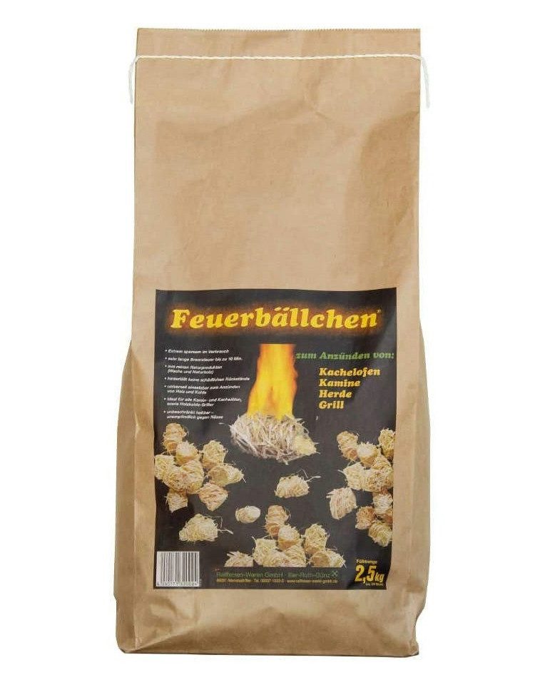 Grillanzünder Feuerbällchen Anzünder, Inhalt 2,5 kg, Brenndauer 10 min