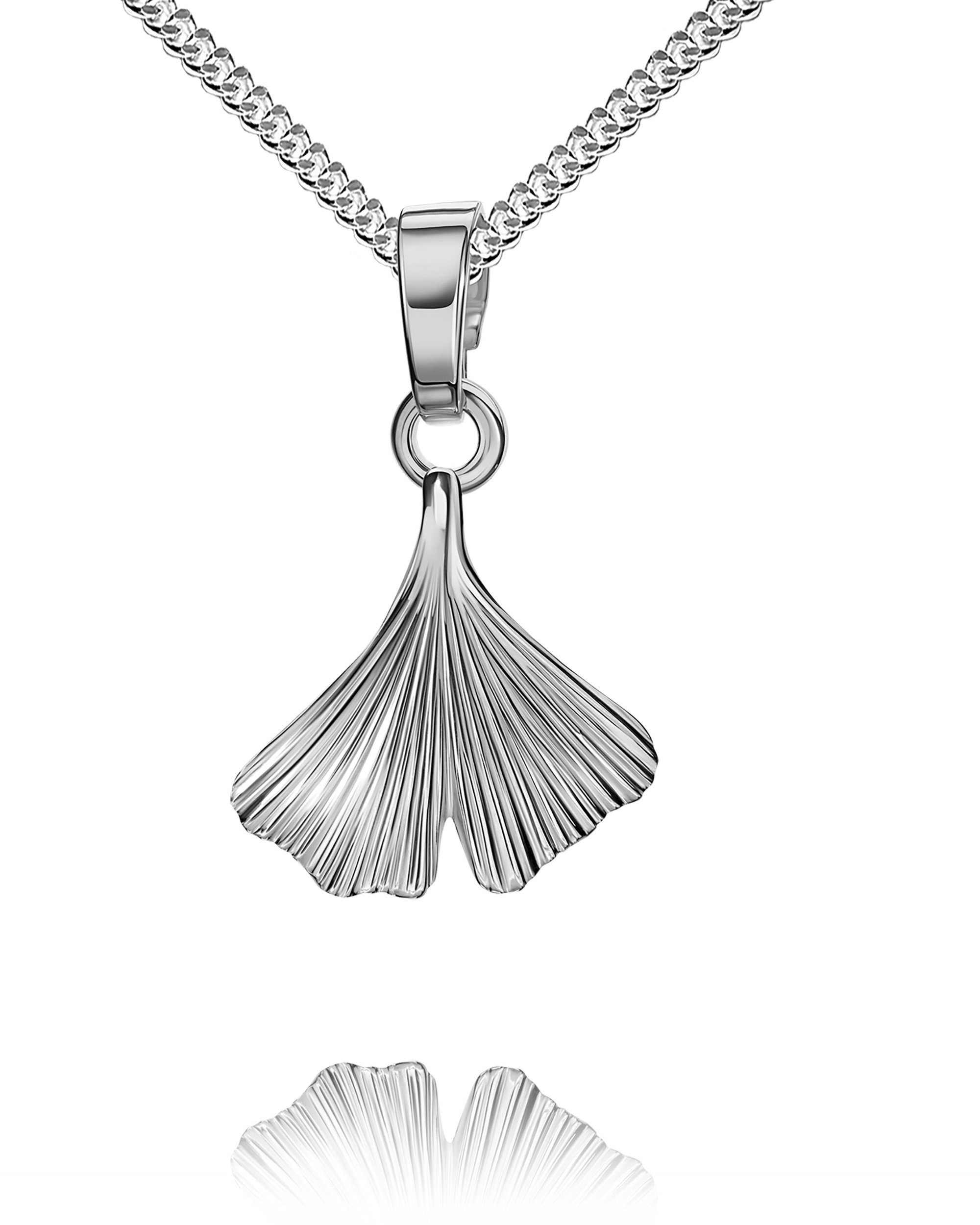 Ginkgo wählbar Silberkette Silber Anhänger Mit Länge 36 cm. Anhänger 70 925 mit Kette - JEVELION (Silberanhänger, - Damen), für