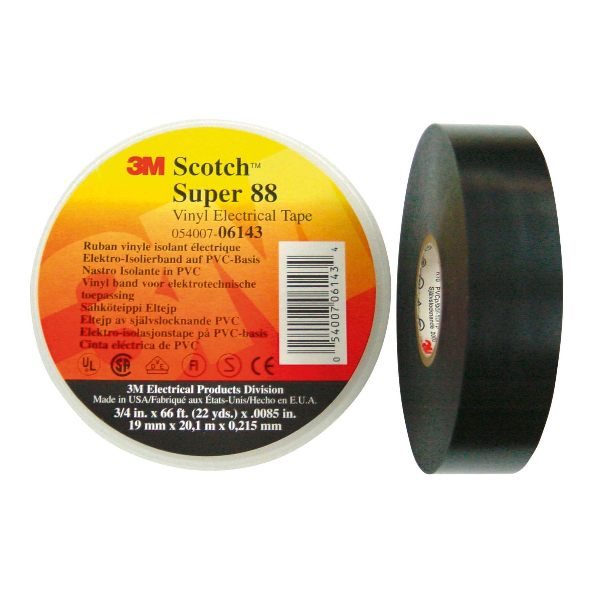 3M 3M Deutschland PVC Elektro-Isolierband 19mm x20m sw ScotchSuper88 19x2