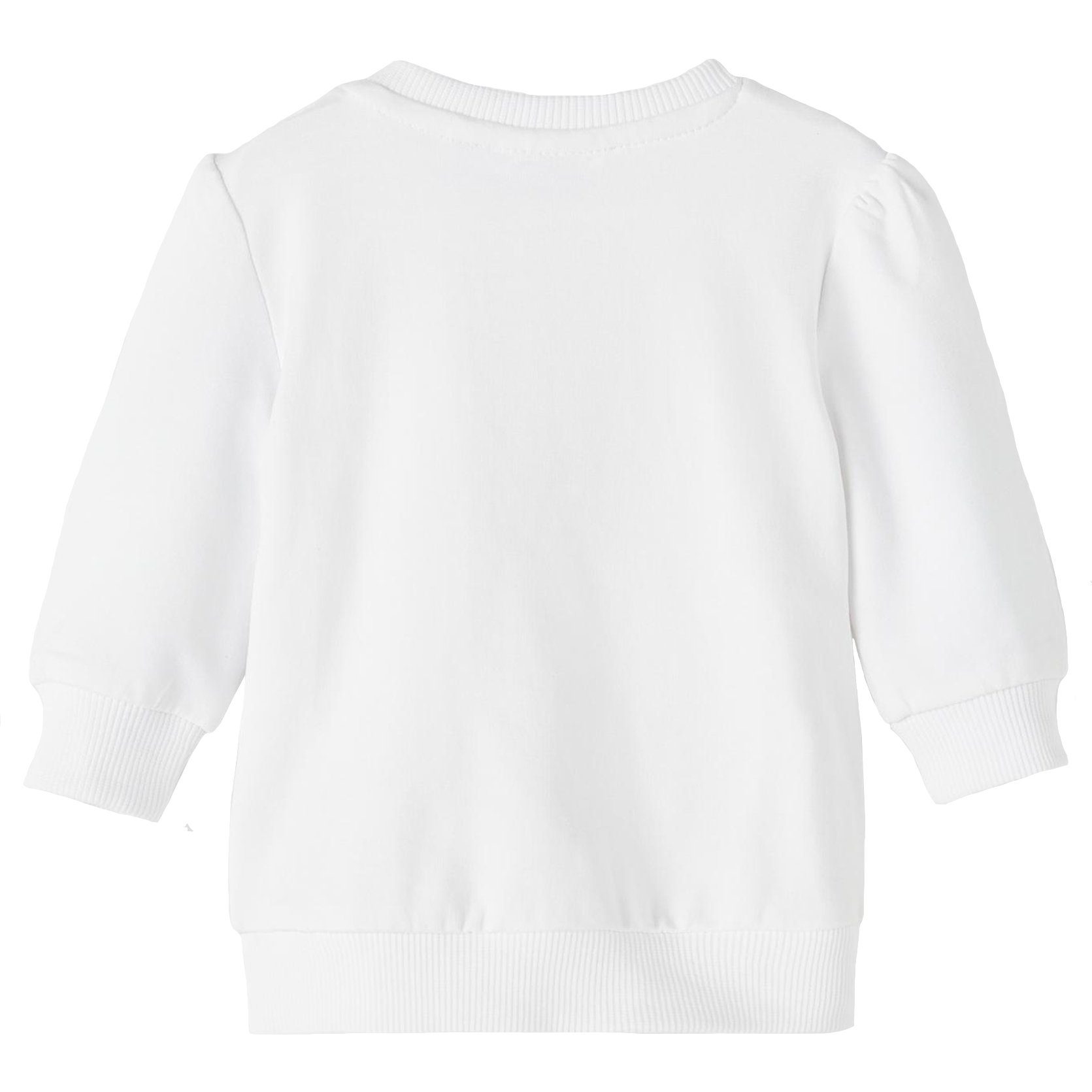 Bio-Baumwolle NBFHAINBOW aus Name mit Bright UNB It Elastan Sweatshirt LS SWEAT LIGHT White