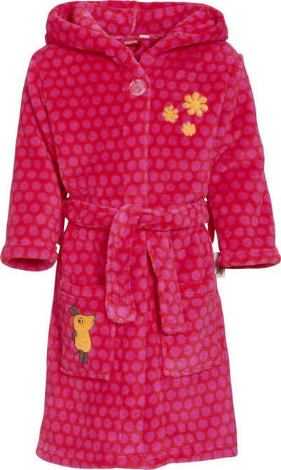 Playshoes Kinderbademantel Fleece-Bademantel DIE MAUS pink