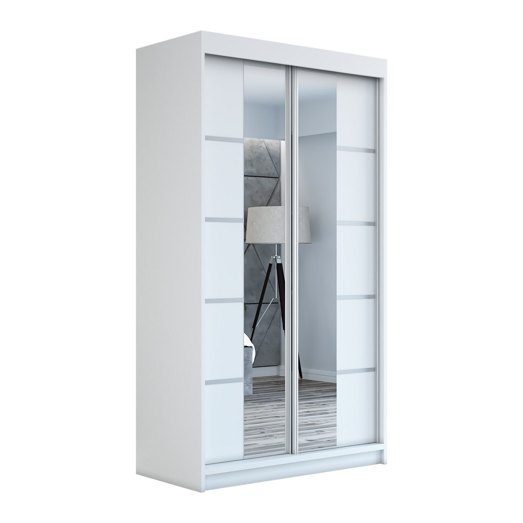 A&J MöbelLand GmbH Schiebetürenschrank ERA mit Spiegel. (TOP ANGEBOT! Geräumiger Schrank mit viel Stauraum:6 Regalen und 1 Kleiderstange – -ideal zur Aufbewahrung von Kleidung und Accessoires. TOP PRODUKT! Farbe und Größe (120 cm, 160 cm, 180 cm) zur Auswahl -wählen Sie das ideale Modell für Ihr Schlafzimmer!, Kleiderschrank mit Regalen) Breite: 120 cm, 140 cm, 160 cm, Höhe: 215 cm, Tiefe: 59,5 cm