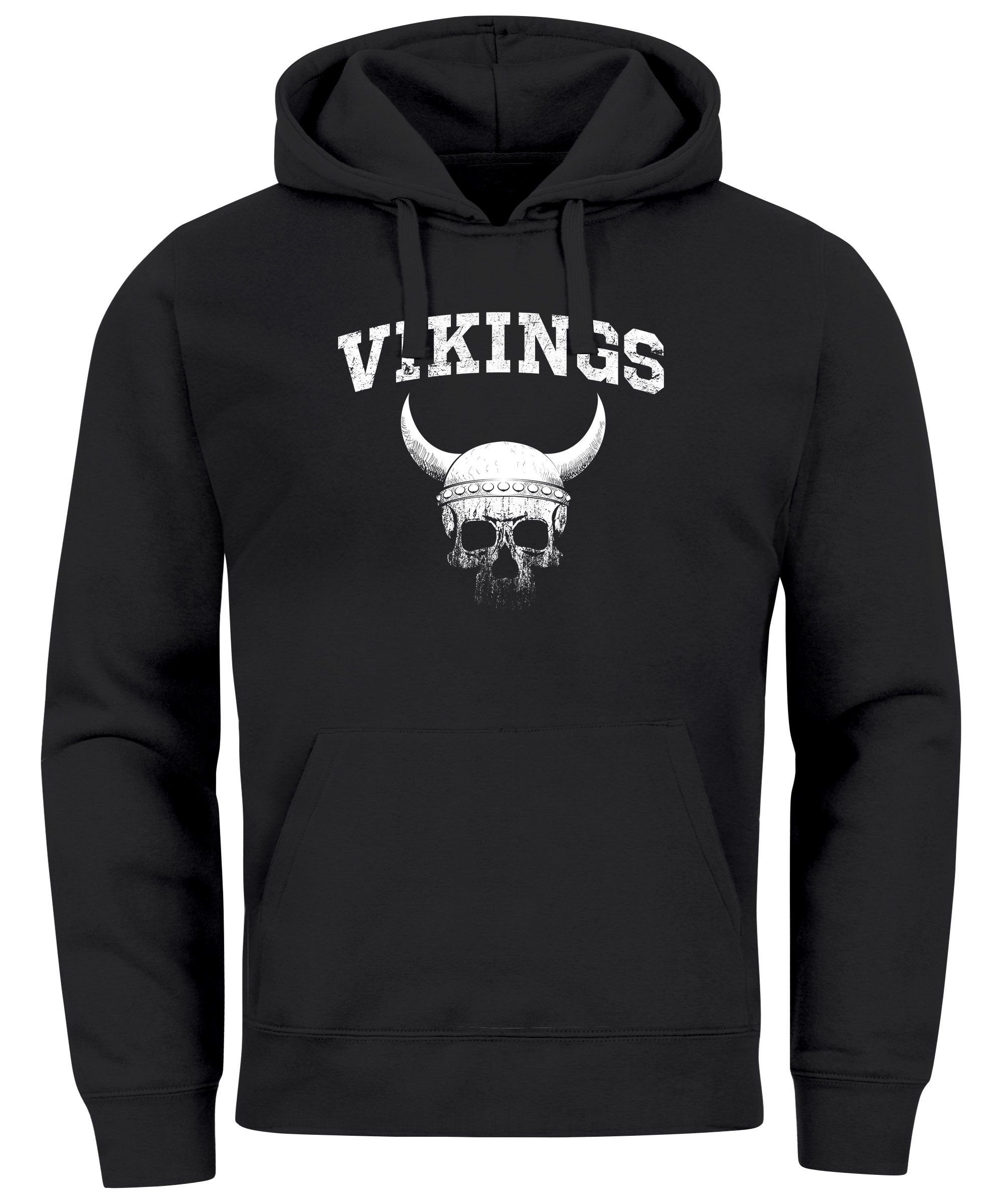 Neverless Hoodie Hoodie Herren Wikinger-Helm Skull günstig online kaufen