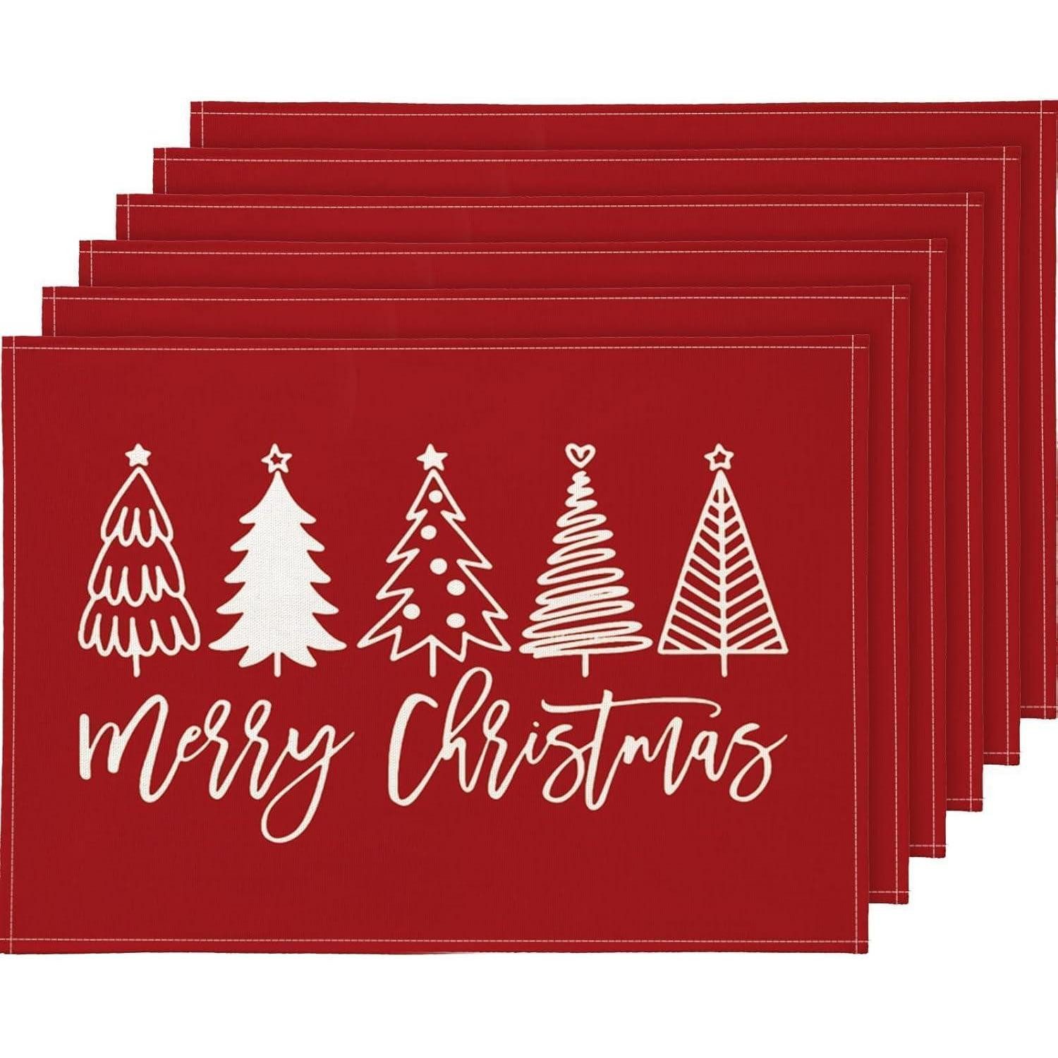 LuxusKollektion Hängedekoration Platzset Weihnachten Rot Abwaschbar Tischse günstig online kaufen