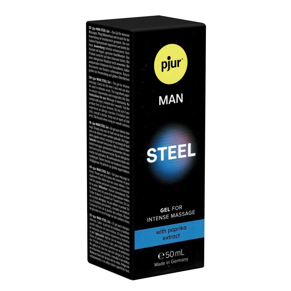 pjur Stimulationsgel MAN Steel Gel for men, Tube mit 50ml, 1-tlg., anregendes Gel für Männer, mit Paprika und Menthol