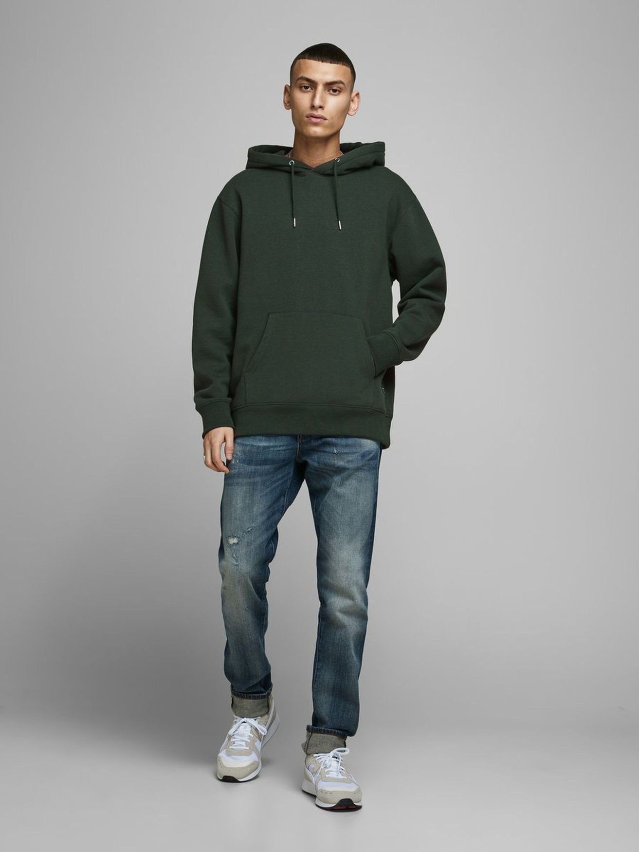 in Kapuzen & Jack Grün Pullover Jumper (1-tlg) Hoodie Hoodie 3469 SWEAT Jones HOOD