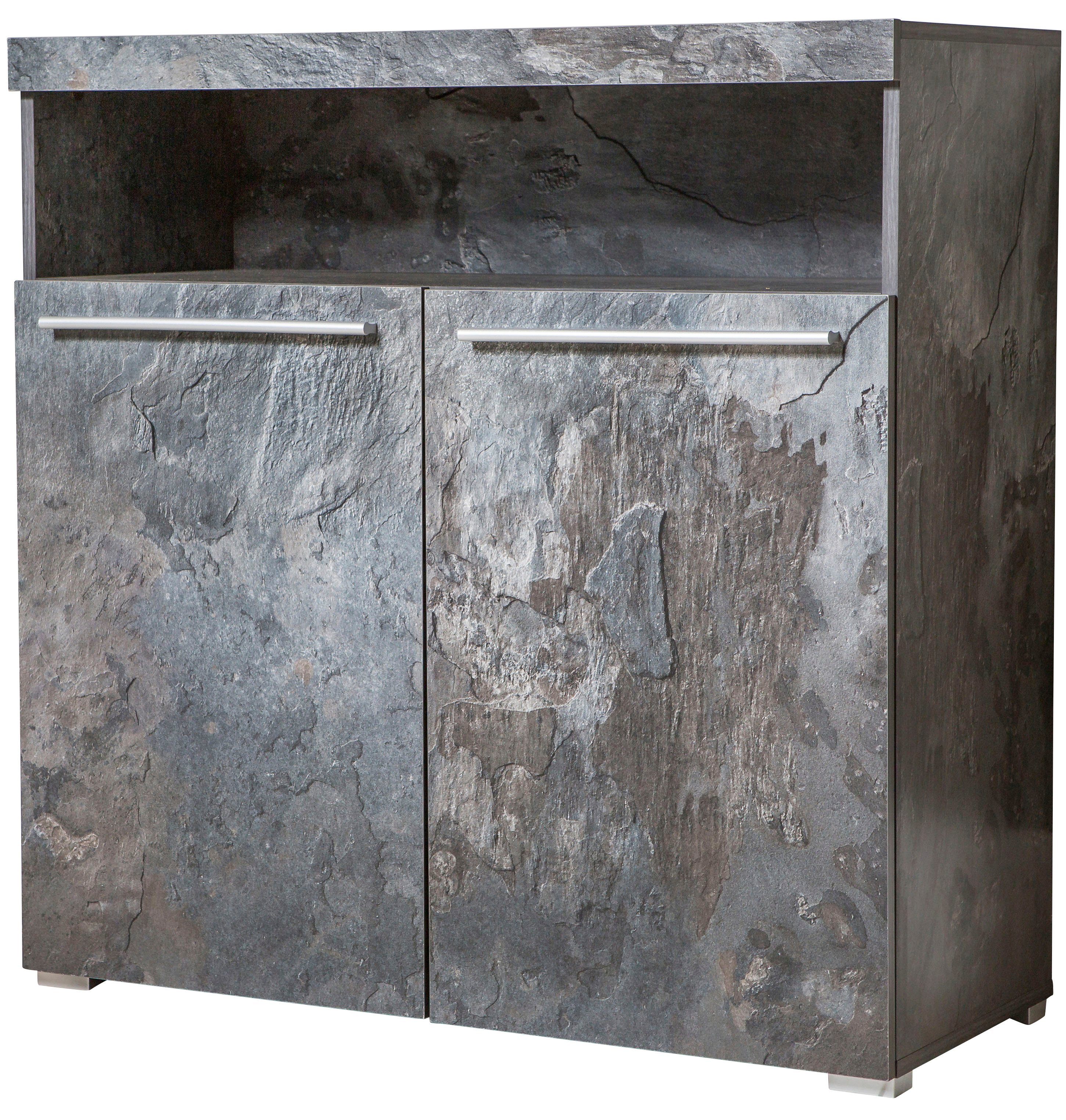OTTO home Kommode India, Breite 91cm, stilvolle Anrichte mit 2 Türen und offene Fach, Sideboard viel Stauraum, ohne Beleuchtung