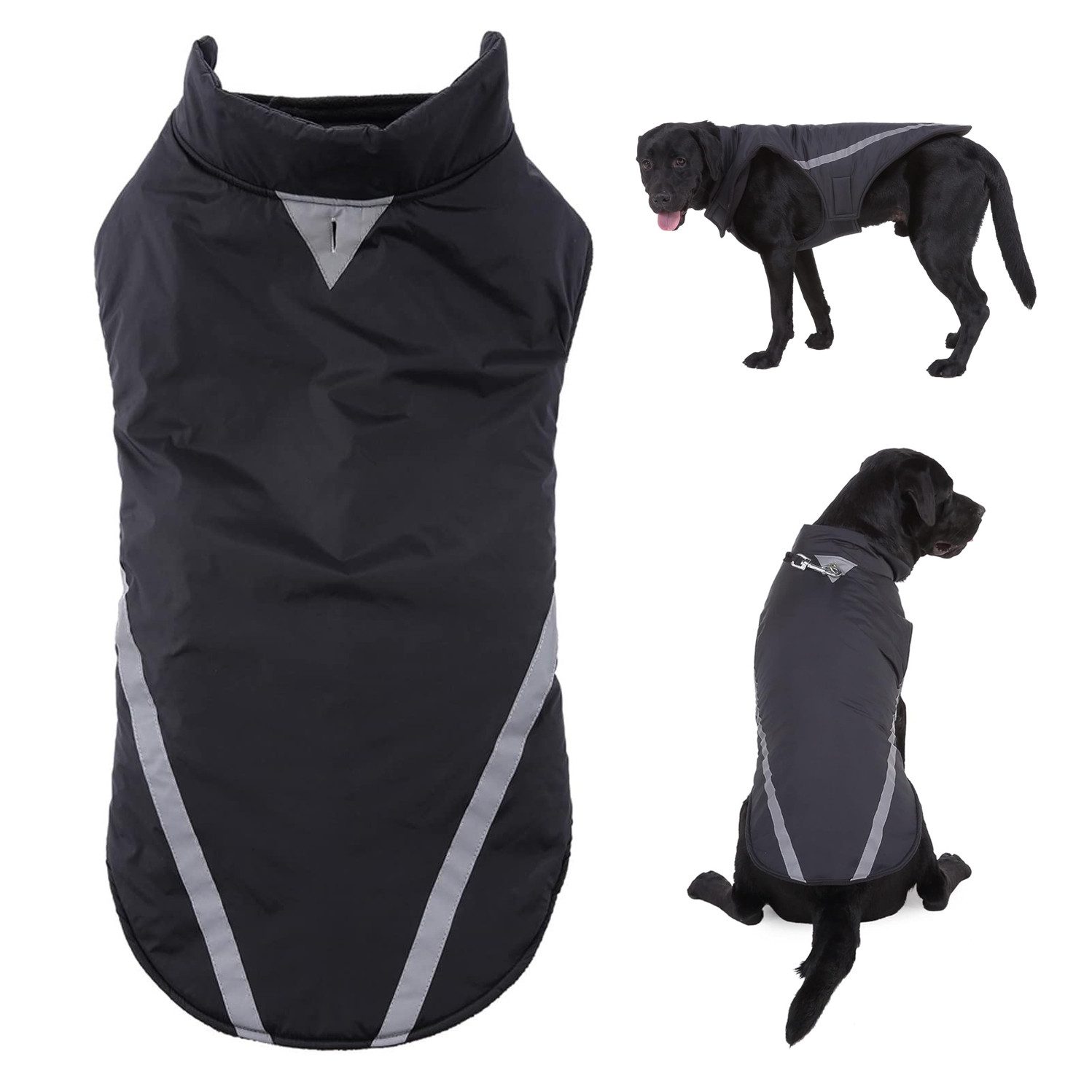 RWEUOQ Hundemantel Haustier Warme Weste, Hunde Wintermantel Pullover, Warm Hundejacke, Wasserdicht Warme Weste mit Reflexstreifen