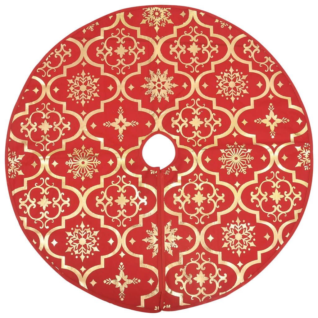 vidaXL Weihnachtsbaumdecke 150 cm Weihnachtsbaumdecke mit Socke Rot 150 cm Stoff