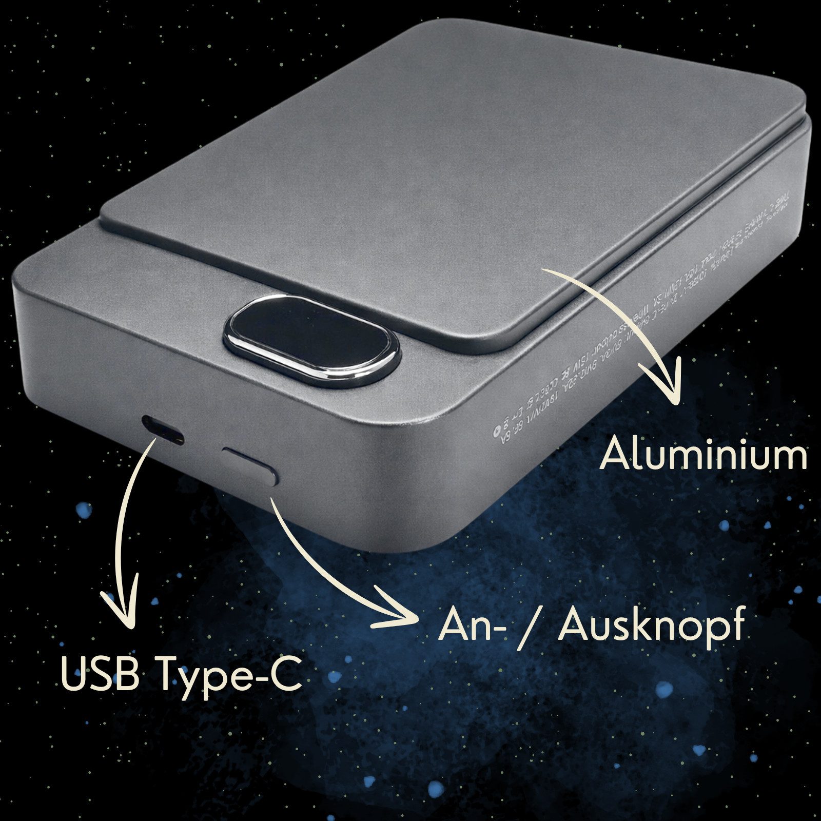 S&T Design Magnetisch Powerbank Magsafe kompatibel Kabellos Display Powerbank Magnetische Powerbank 20W 10000 mAh (5 V), PB Externer Akku Wireless LED Statusanz – Bild 3 von 5
