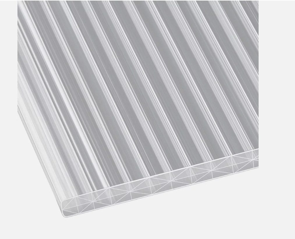 terrassana Doppelstegplatte X-Struktur 16 mm in KLAR oder OPAL