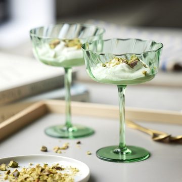 LYNGBY-GLAS Champagnerglas Vienna Grün, Glas
