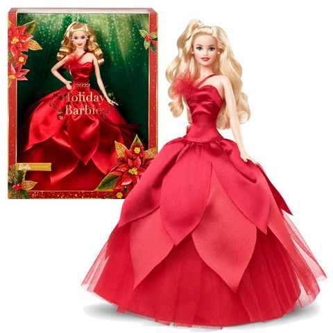 Barbie Anziehpuppe Holiday Barbie 2022 HBY03 Mattel Signature Puppe Sammelpuppe