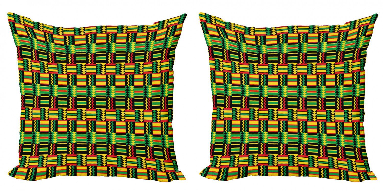 Kissenbezüge Modern Doppelseitiger (2 Accent Stück), Digitaldruck, Kente Abakuhaus Muster Tribal Bunte