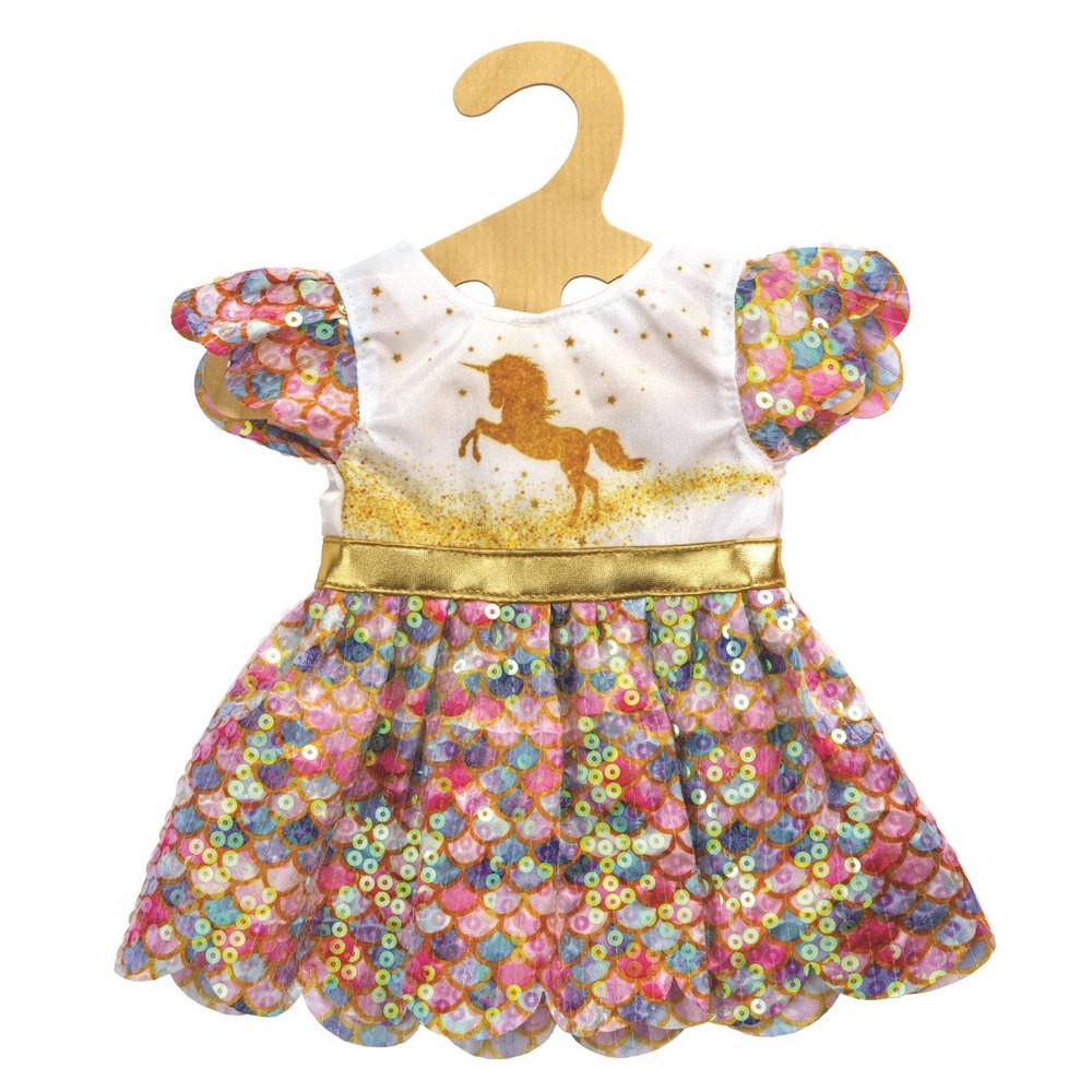 Heless Babypuppe Puppen Glitzerkleid - Einhorn Goldy - Größe 35 - 45 cm
