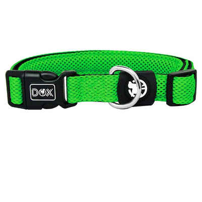 DDOXX Hunde-Geschirr Hundehalsband Air Mesh, verstellbar, gepolstert, Grün S - 2,0 X 27-37 Cm Gewebe