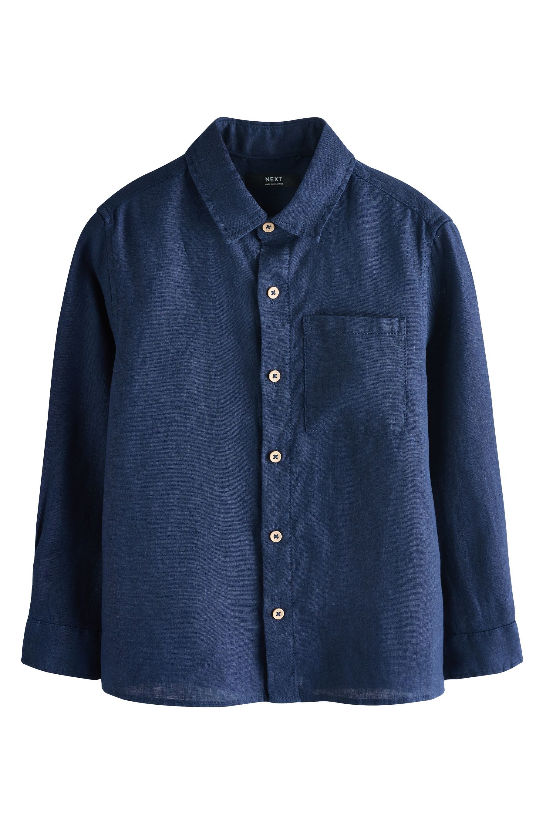 Next Langarmhemd Langarmhemd aus 100 % Leinen (1-tlg)