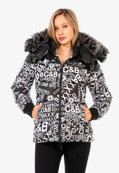 Cipo & Baxx Steppjacke mit modischem Allover-Print