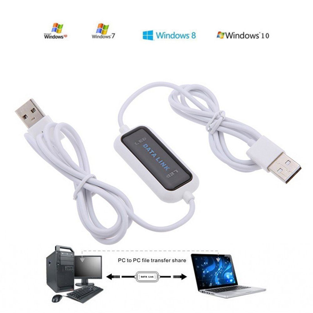 Bolwins P79C USB 2.0 PC-zu-PC Datenkabel 160 cm, Kopier- & Transferkabel USB-Kabel, USB Typ A, USB Typ A (160 cm), Direkte PC-zu-PC Datenübertragung ohne Netzwerk