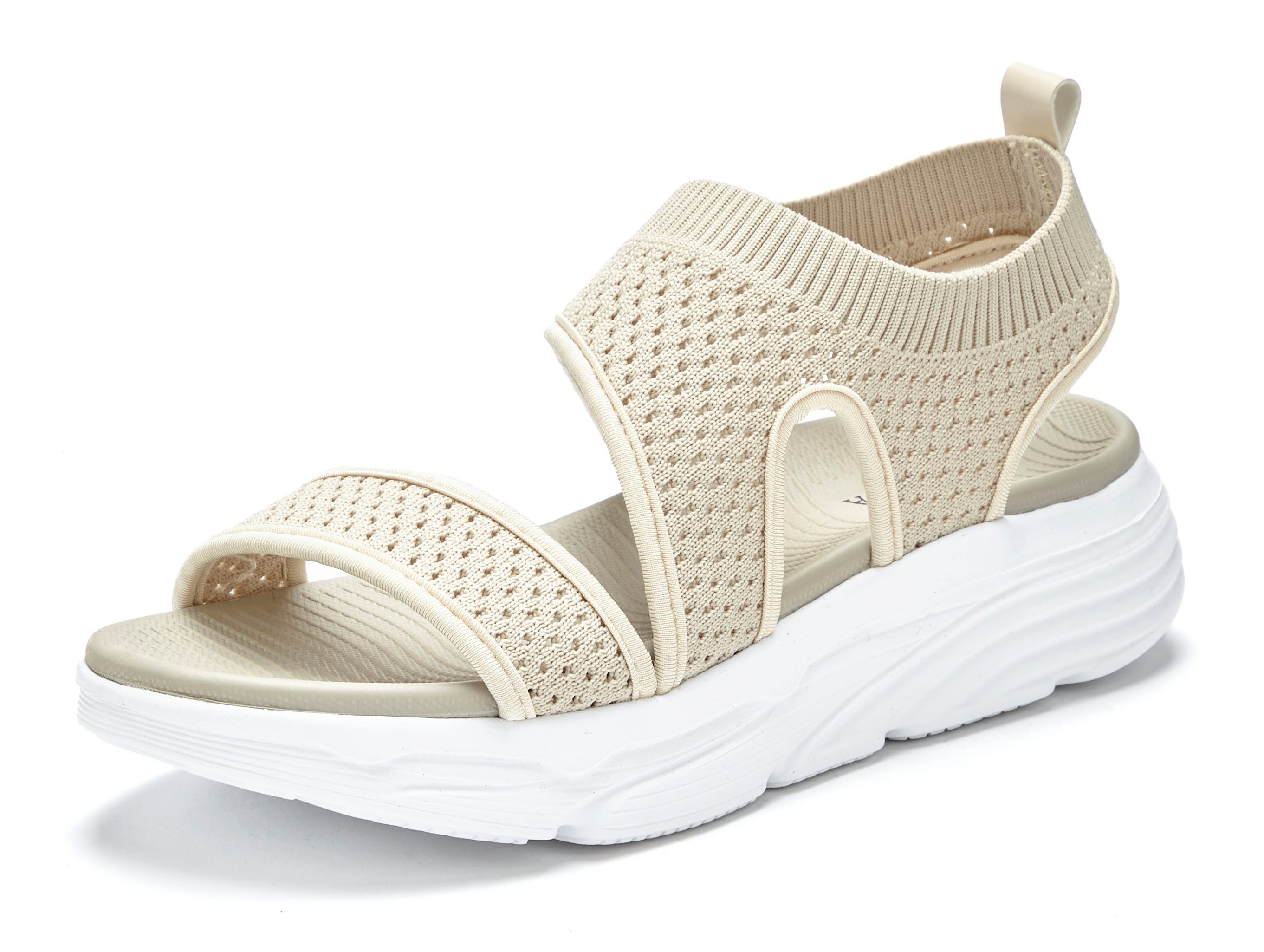 LASCANA Sommerschuh Sandale Sandalette, Sommerschuh aus elastischem Textil besonders leicht VEGAN