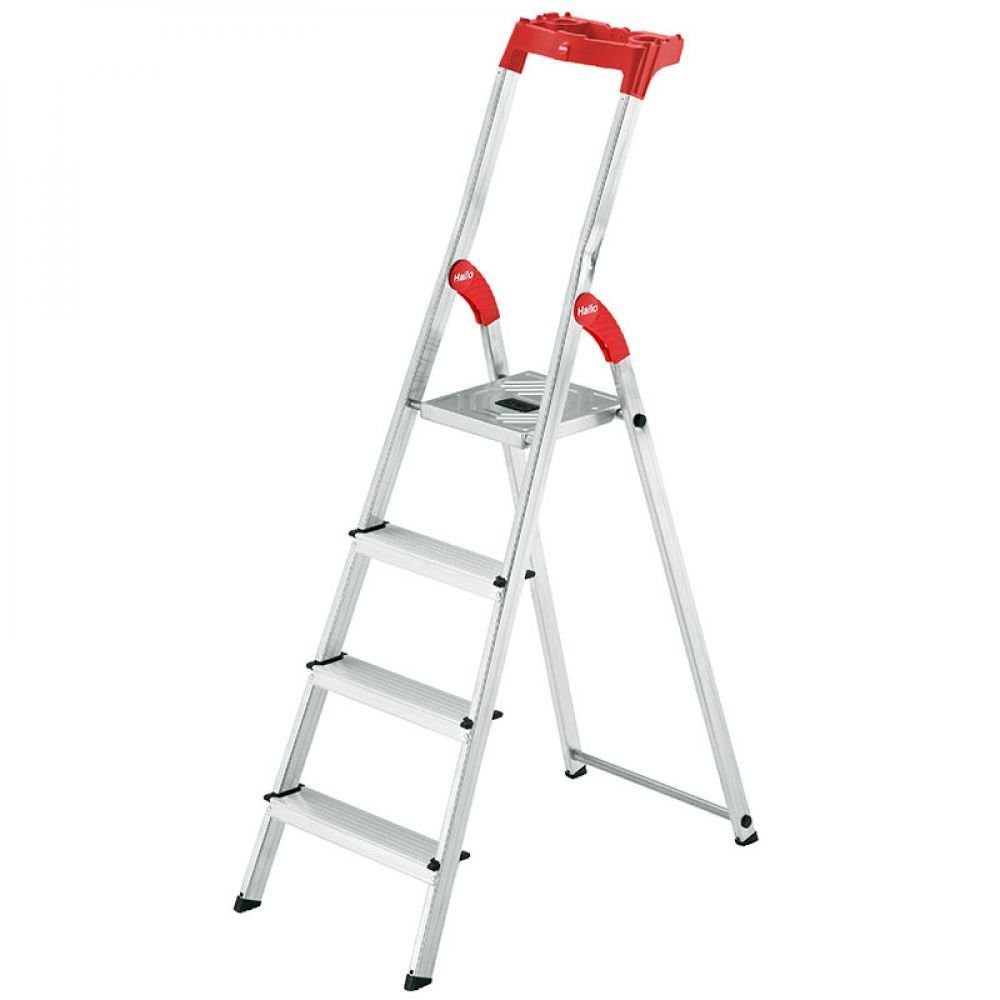 Hailo Trittleiter Hailo Alu-Sicherheits-Stehleiter 4-stufig L61 HB