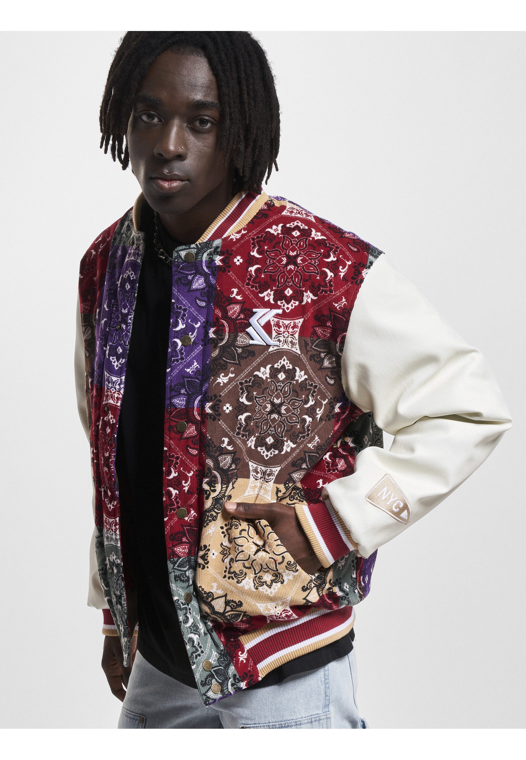 Karl Kani Collegejacke Karl Kani Herren KM233-046-1 KK OG Block Paisley College Jacket (1-St)