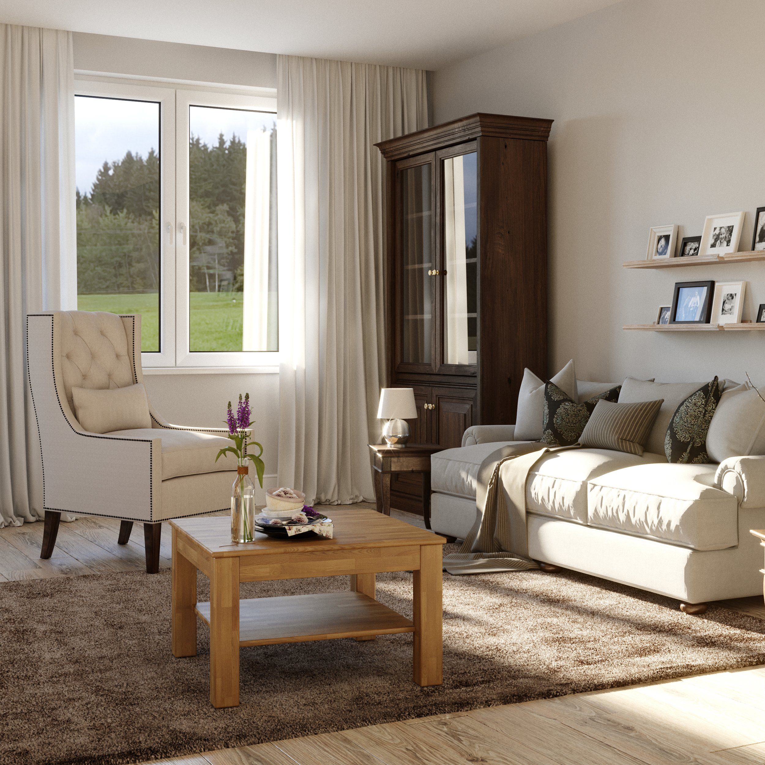 Krok Wood Couchtisch Bonn aus Massivholz in Eiche günstig online kaufen