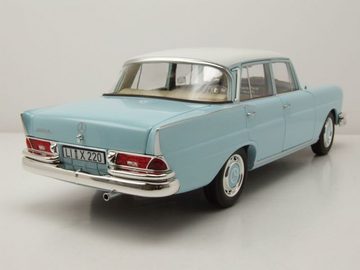Norev Modellauto Mercedes 220 S Heckflosse W111 1965 hellblau Modellauto 1:18 Norev, Maßstab 1:18