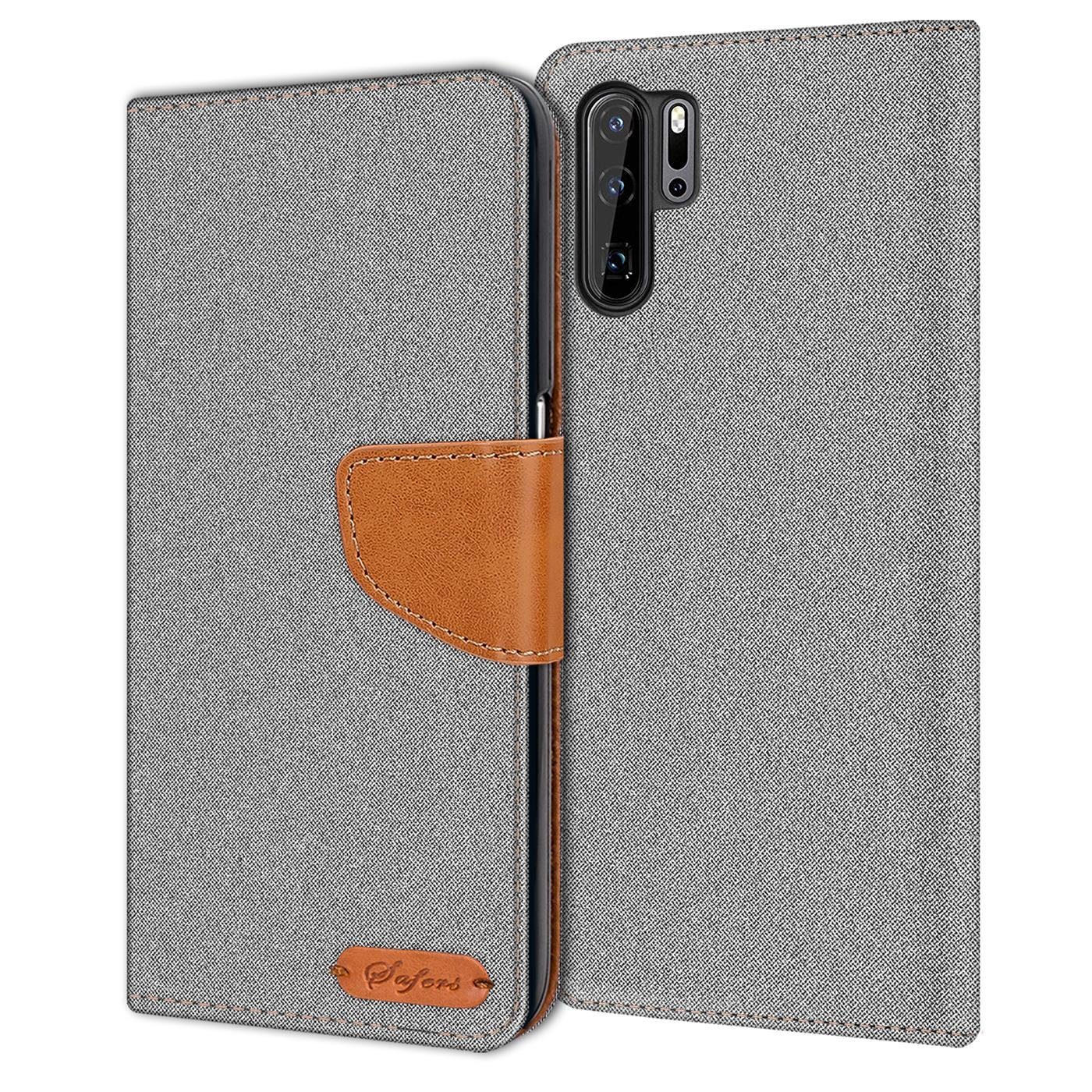 CoolGadget Handyhülle Denim Schutzhülle Flip Case für Huawei P30 Pro 6,5 Zoll, Book Cover Handy Tasche Hülle für P30 Pro New Edition Klapphülle