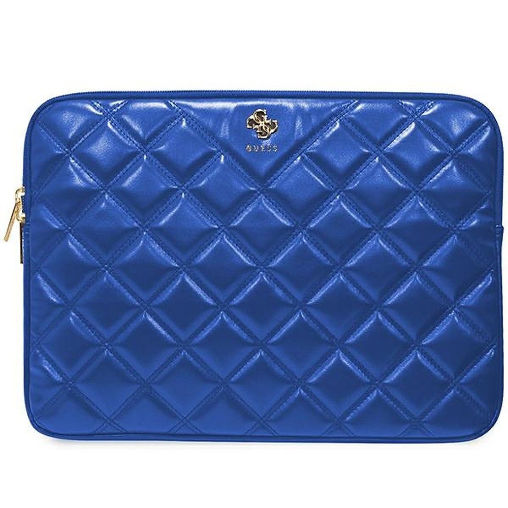 Guess Laptoptasche Notebookhülle Stepptasche Lederoptik (Spar-Set, 1-tlg., 5 cm leicht, 34 x 26 x 2), Steppmuster, Kunstleder, goldfarbene Beschläge