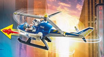 Playmobil® Konstruktions-Spielset Polizei-Helikopter: Verfolgung des Fluchtfahrzeugs (70575), (124 St), City Action