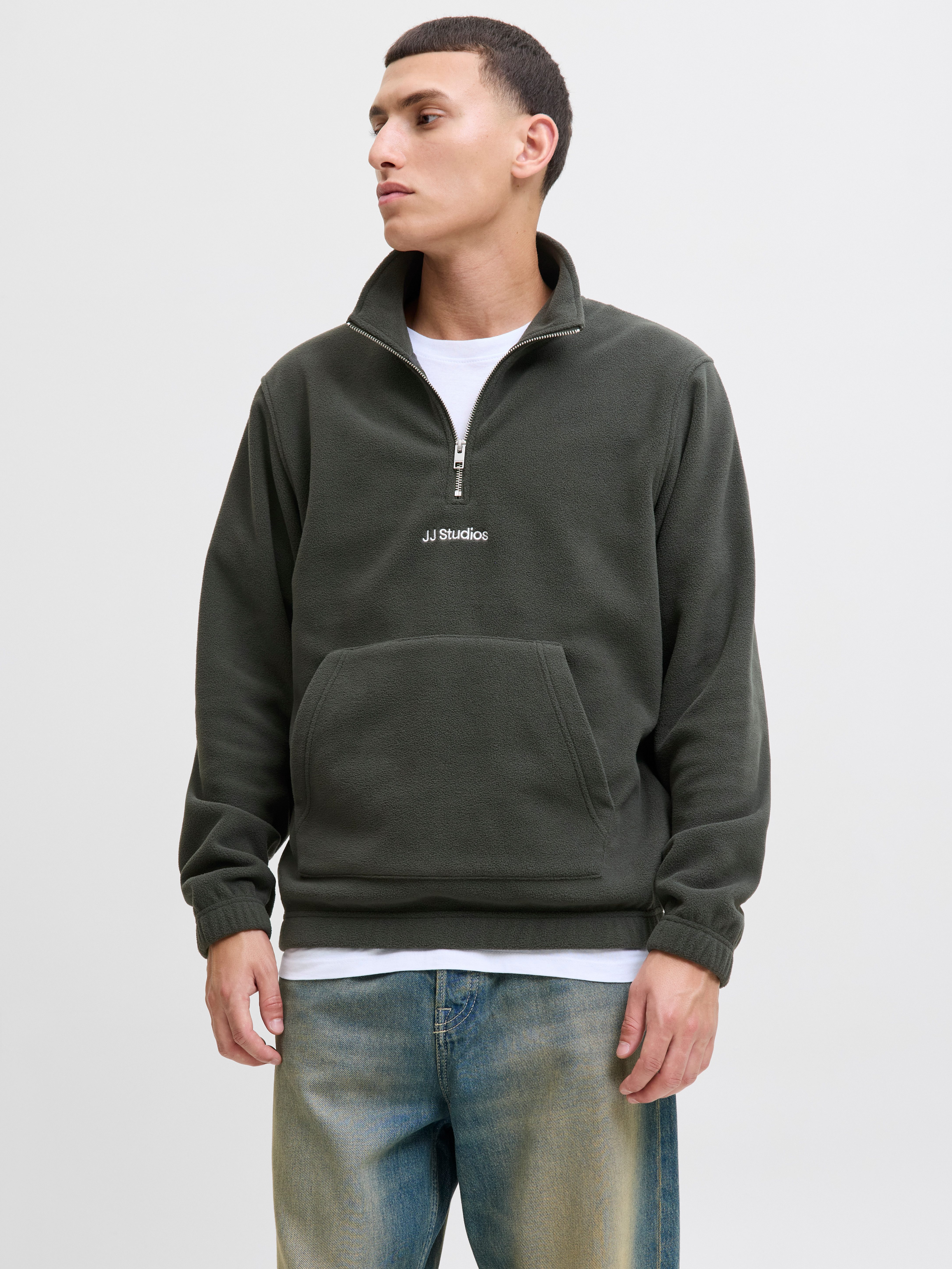 Jack & Jones Sweatshirt JJSOHO HALFZIP FLEECE günstig online kaufen