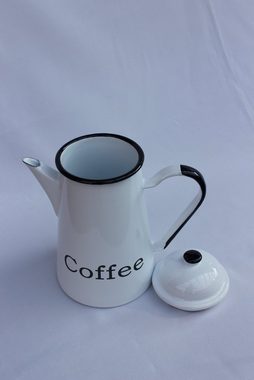 DanDiBo Kaffeekanne Kaffeekanne 578TB Coffee 1,0 L emailliert 22 cm Wasserkanne Kanne Emaille Nostalgie Teekanne