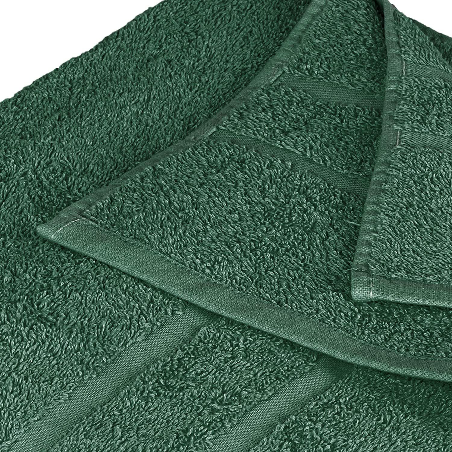 StickandShine Handtuch Set 2x Gästehandtuch als 500 6er 500 in Handtücher 4x GSM Handtuch Frottee (6 Baumwolle verschiedenen GSM Baumwolle 100% Farben SET Teilig) Pack, 100% Dunkelgrün
