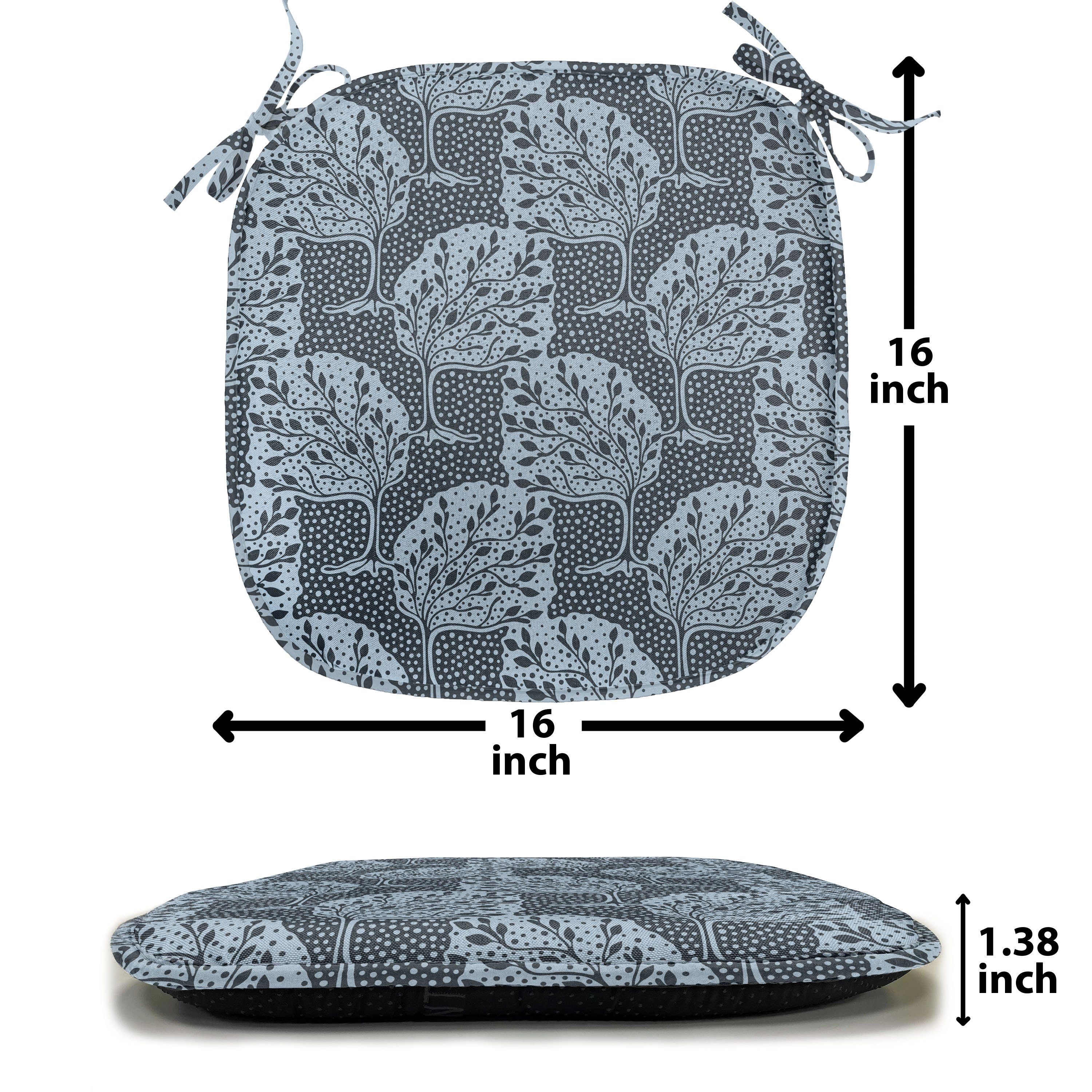 Kissen mit Dekoratives Küchensitze, Abakuhaus Baum Hand Entwurf Stuhlkissen Wald gezeichneter Riemen für wasserfestes